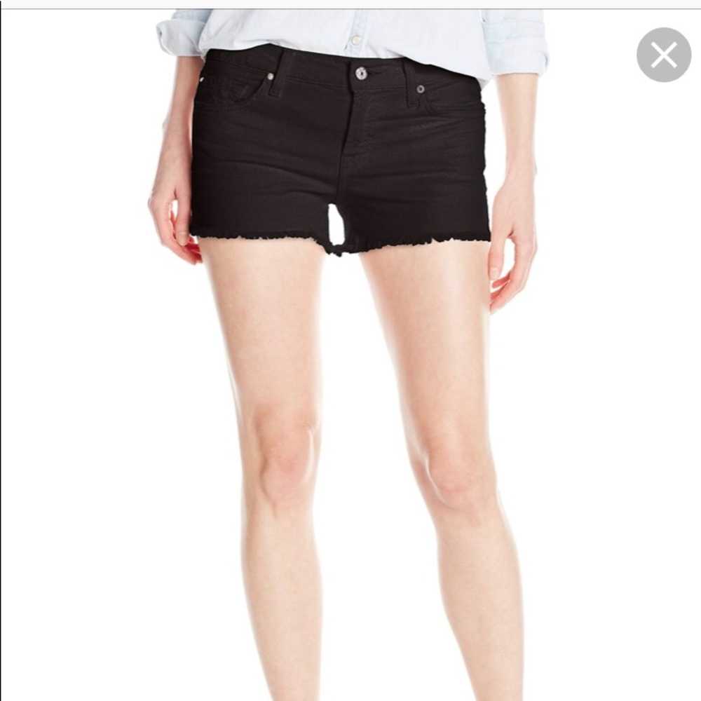 EUC 7 for all mankind black cut off shorts - 28